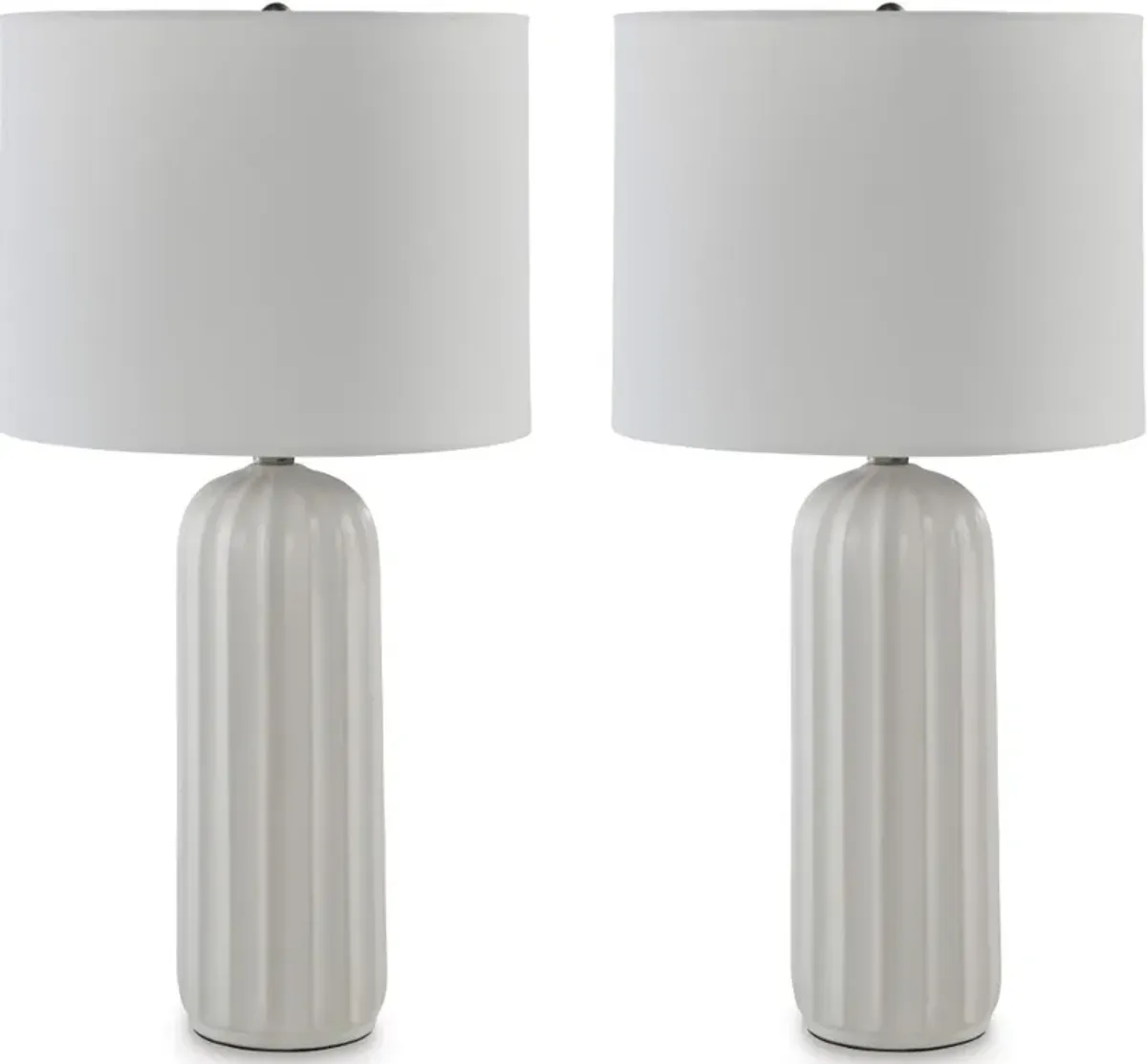 Signature Design by Ashley® Clarkland 2-Piece White Table Lamp Set