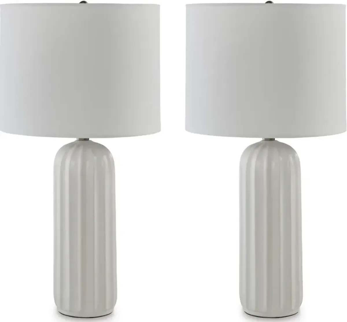 Signature Design by Ashley® Clarkland 2-Piece White Table Lamp Set