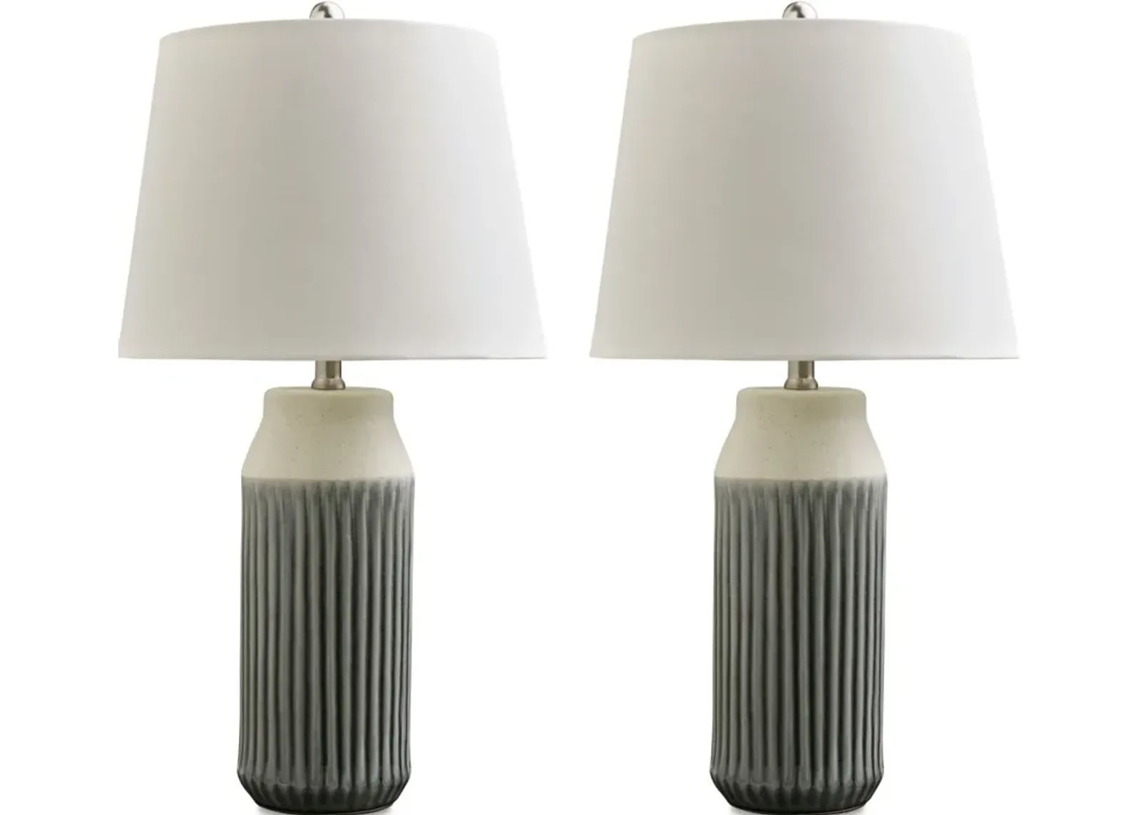 Signature Design by Ashley® Afener 2-Piece Blue/Beige Table Lamp Set