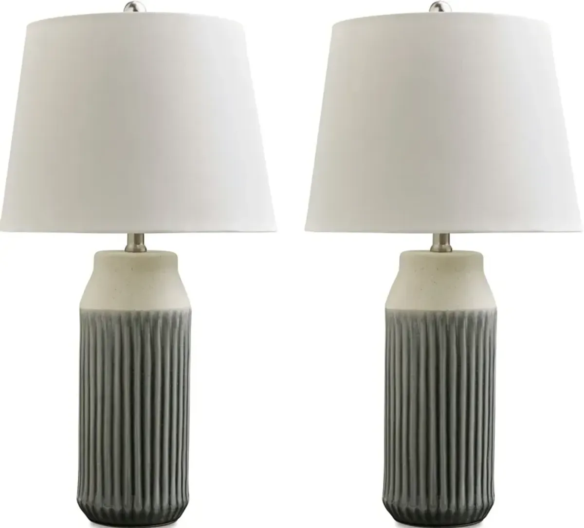 Signature Design by Ashley® Afener 2-Piece Blue/Beige Table Lamp Set