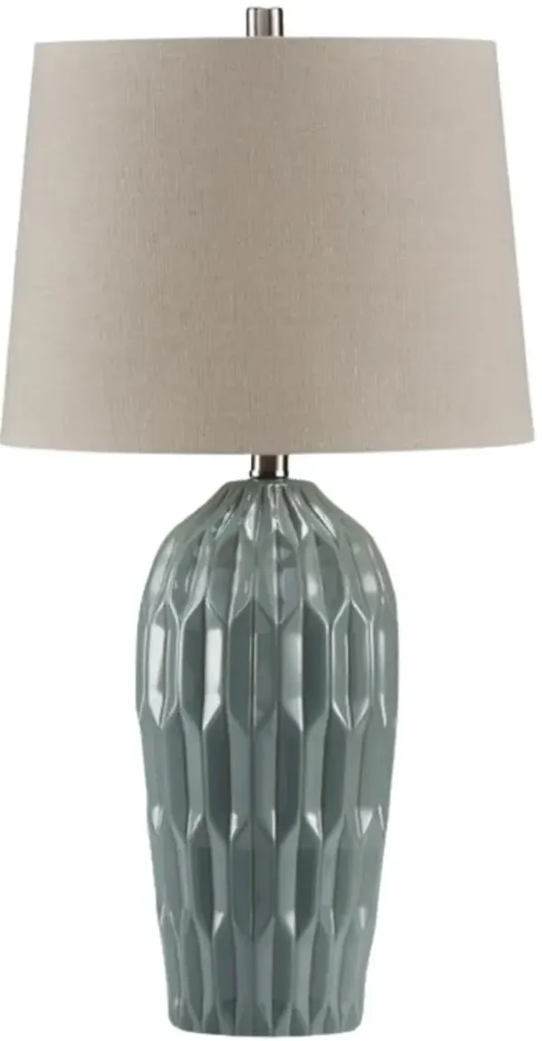 Signature Design by Ashley® Hadbury 2-Piece Pale Blue/Teal Table Lamp Set