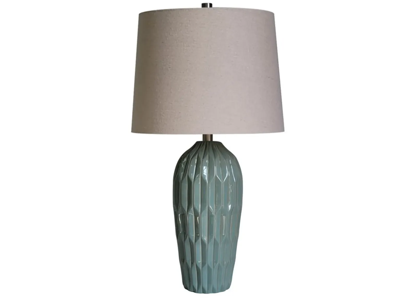 Signature Design by Ashley® Hadbury 2-Piece Pale Blue/Teal Table Lamp Set