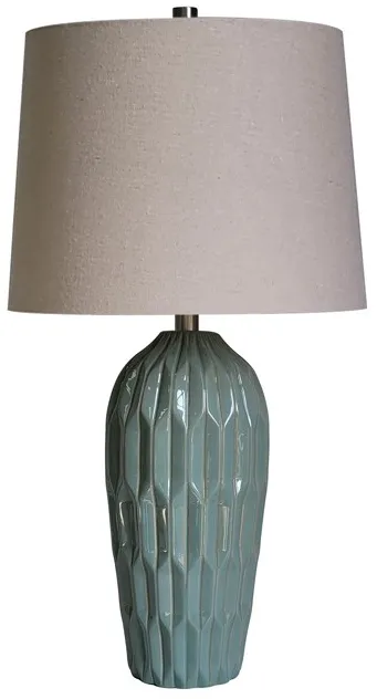 Signature Design by Ashley® Hadbury 2-Piece Pale Blue/Teal Table Lamp Set