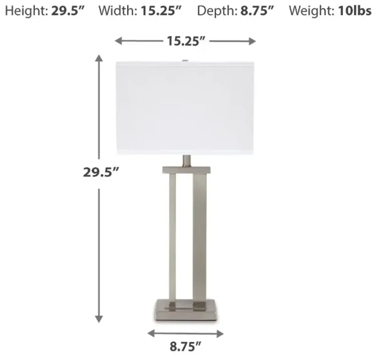 Signature Design by Ashley® Aniela 2-Piece Silver Table Lamp