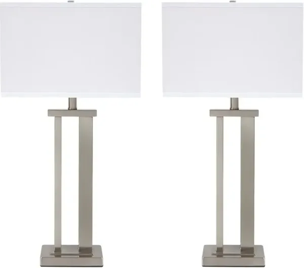 Signature Design by Ashley® Aniela 2-Piece Silver Table Lamp