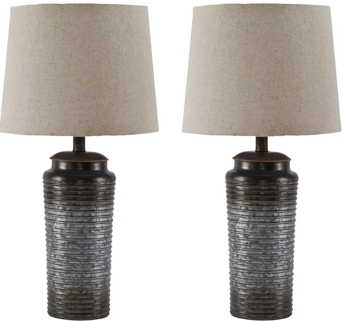 Signature Design by Ashley® Norbert 2-Piece Gray Table Lamps