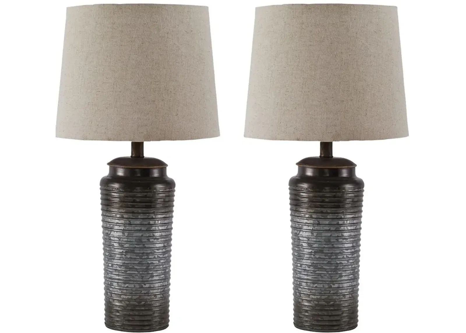 Signature Design by Ashley® Norbert 2-Piece Gray Table Lamps