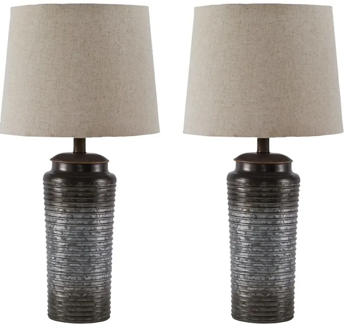 Signature Design by Ashley® Norbert 2-Piece Gray Table Lamp Set