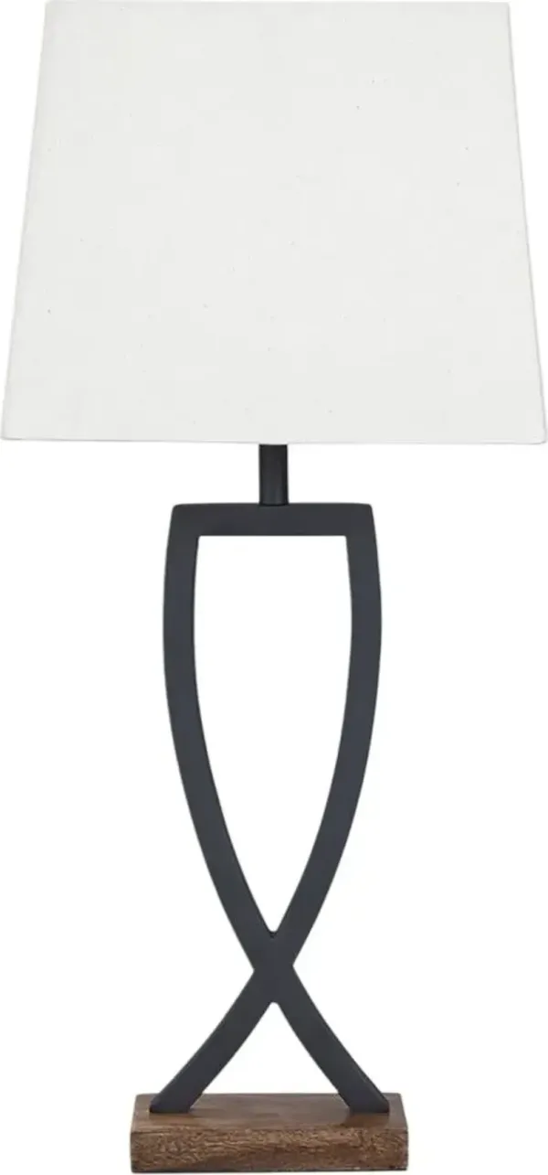 Signature Design by Ashley® Makara 2-Piece Black/Brown Table Lamp Set