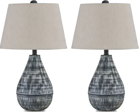 Signature Design by Ashley® Erivell 2-Piece Taupe/Black Table Lamp Set