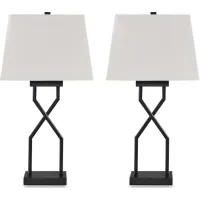 Signature Design by Ashley® Brookthrone 2-Piece Black Table Lamp