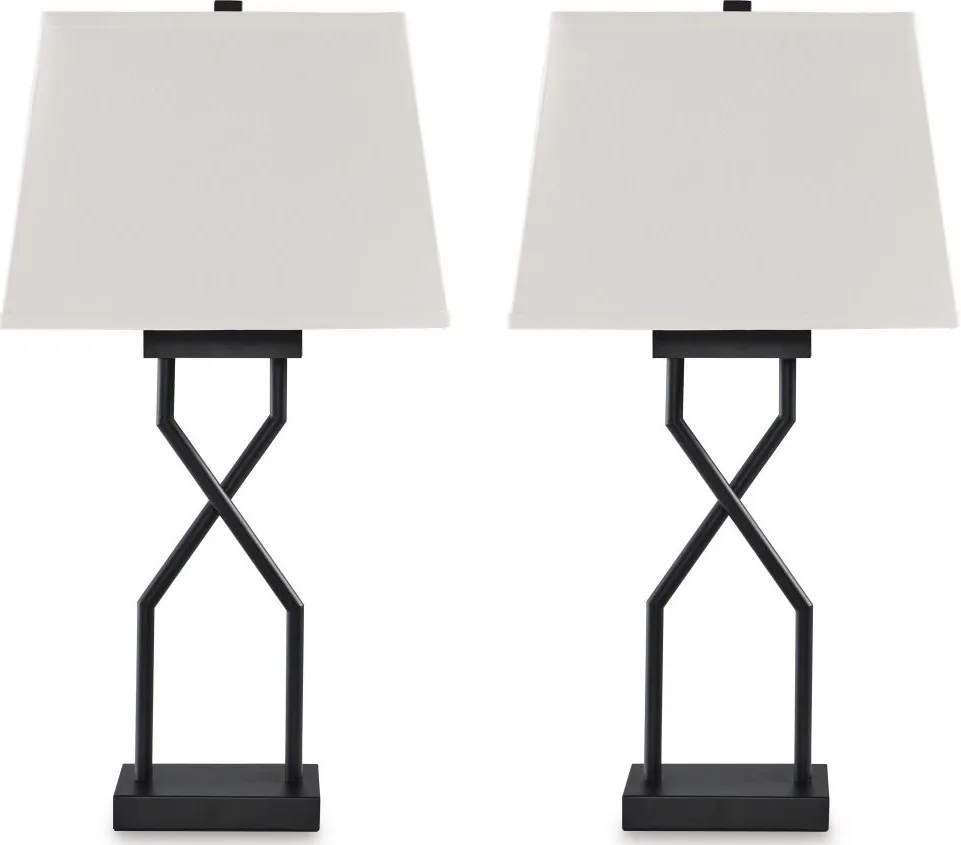 Signature Design by Ashley® Brookthrone 2-Piece Black Table Lamp