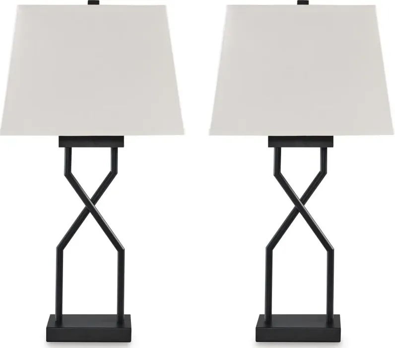 Signature Design by Ashley® Brookthrone 2-Piece Black Table Lamp