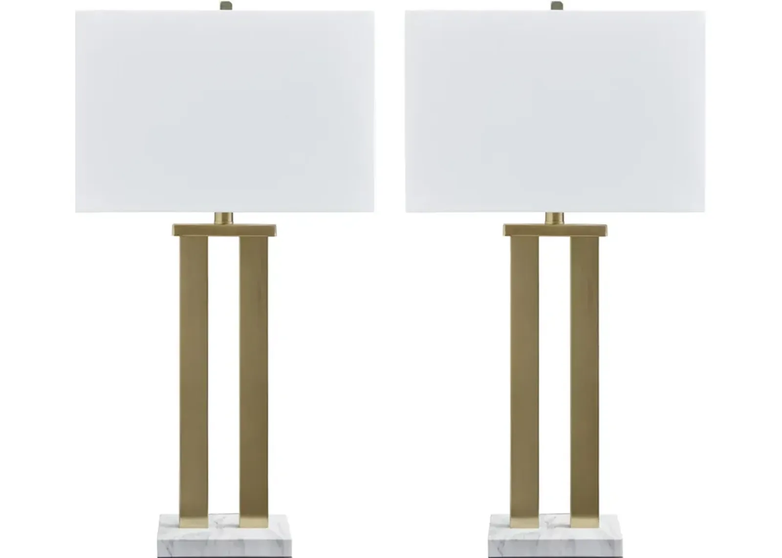 Signature Design by Ashley® Coopermen 2-Piece Gold/White Table Lamp Set