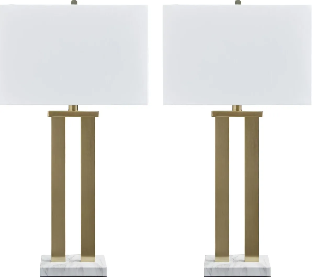 Signature Design by Ashley® Coopermen 2-Piece Gold/White Table Lamp Set