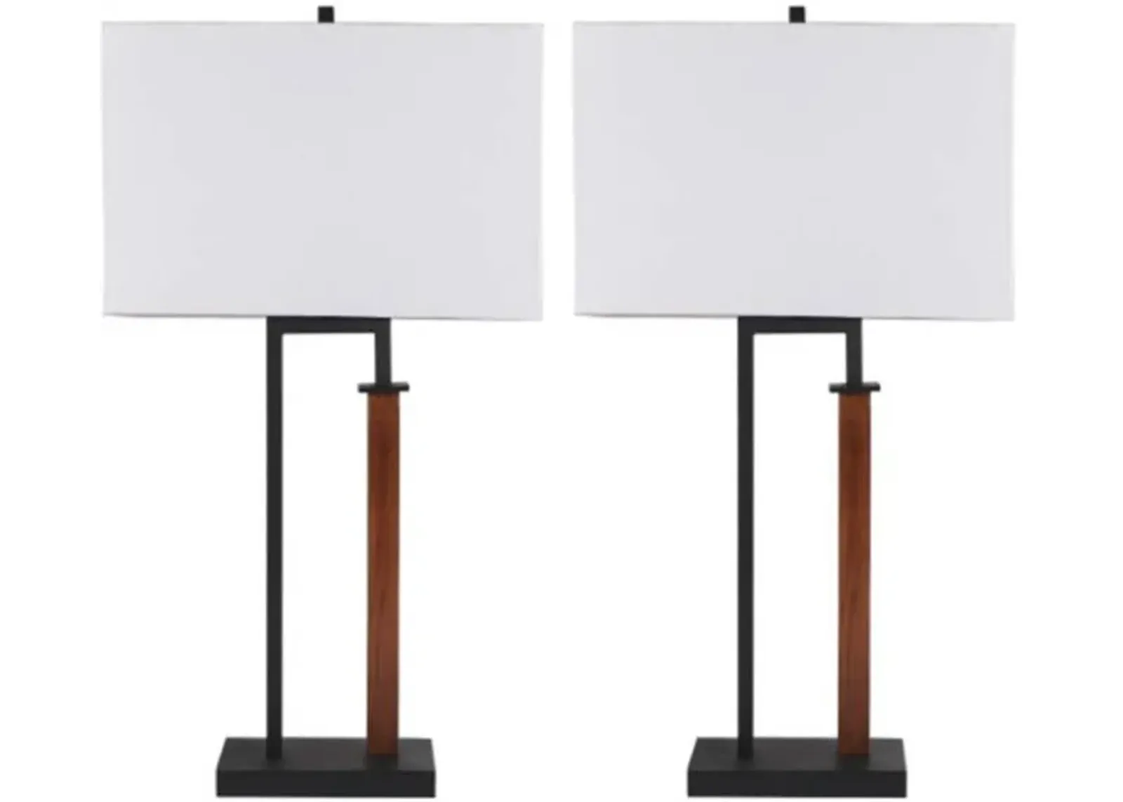 Signature Design by Ashley® Voslen 2-Piece Black/Brown Table Lamp Set