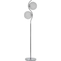 Signature Design by Ashley® Winter Clear/Silver Metal Floor Lamp