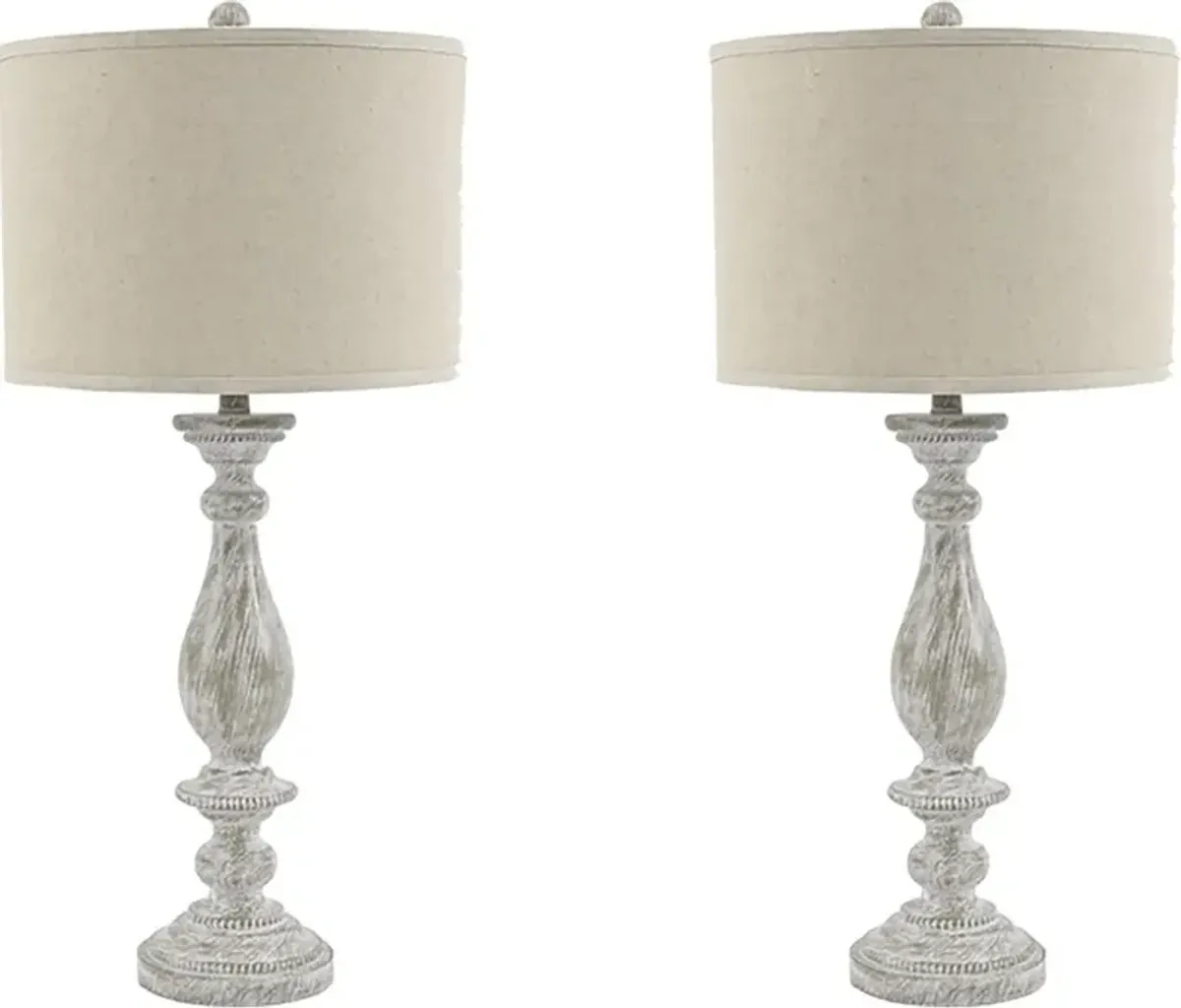 Signature Design by Ashley® Bernadate 2-Piece Whitewash Poly Table Lamp Set