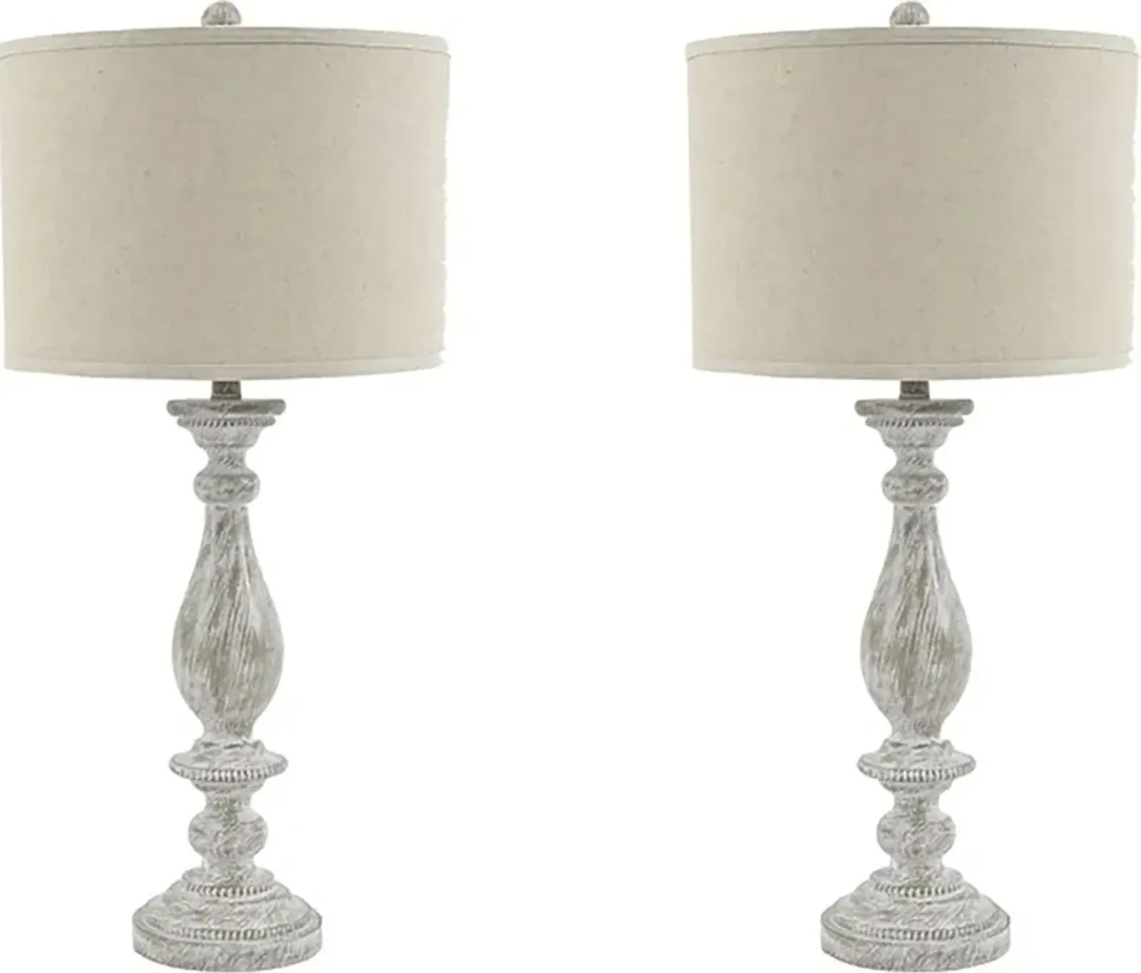 Signature Design by Ashley® Bernadate 2-Piece Whitewash Poly Table Lamp Set