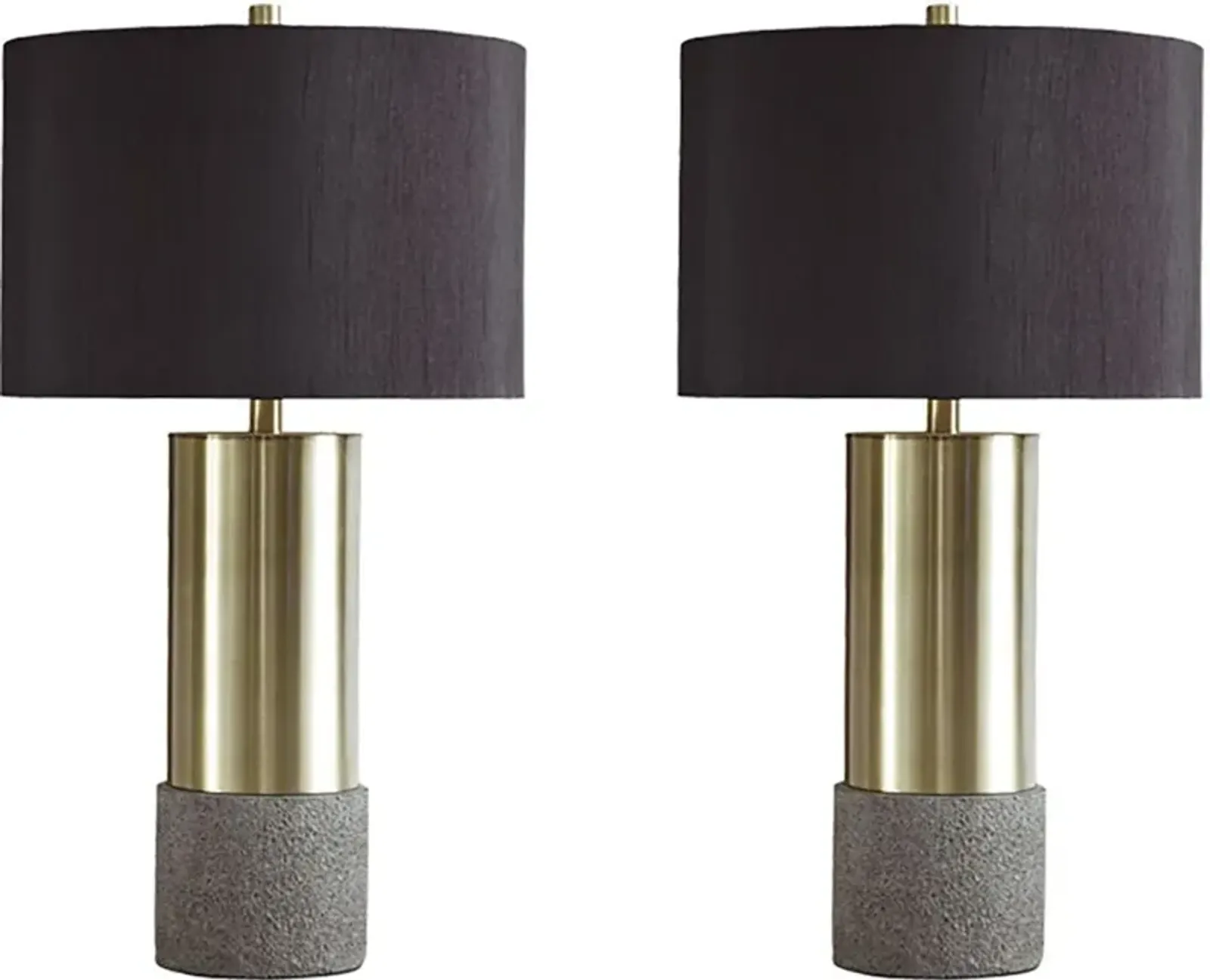 Signature Design by Ashley® Jacek 2-Piece Gray/Brass Table Lamps