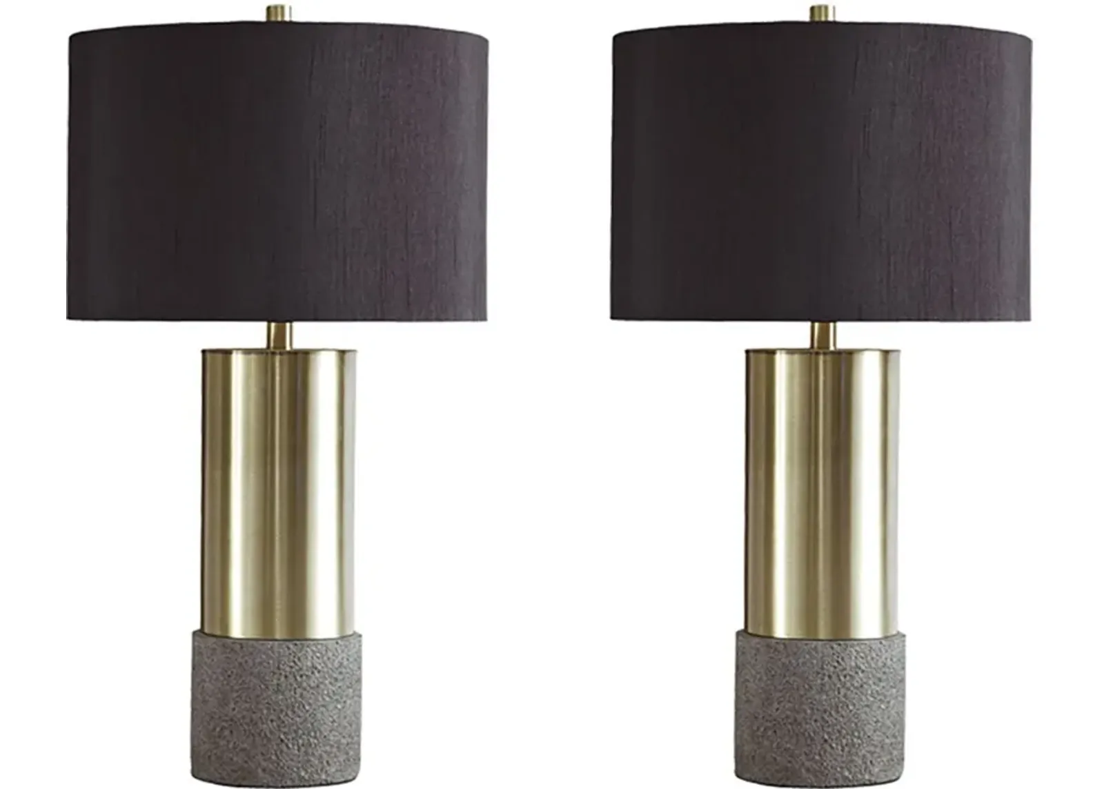 Signature Design by Ashley® Jacek 2-Piece Gray/Brass Table Lamps