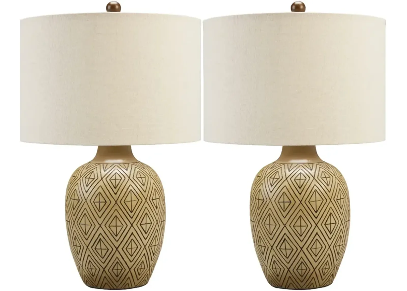 Signature Design by Ashley® Jairgan 2-Piece Tan/Black Table Lamps