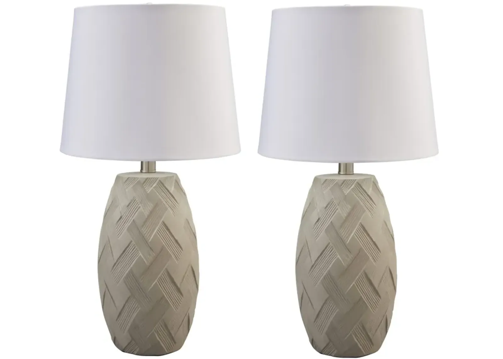 Signature Design by Ashley® Tamner 2-Piece Taupe Table Lamps