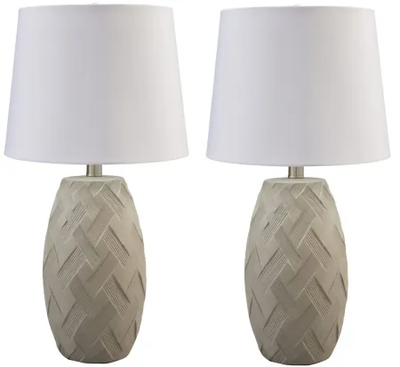 Signature Design by Ashley® Tamner 2-Piece Taupe Table Lamps