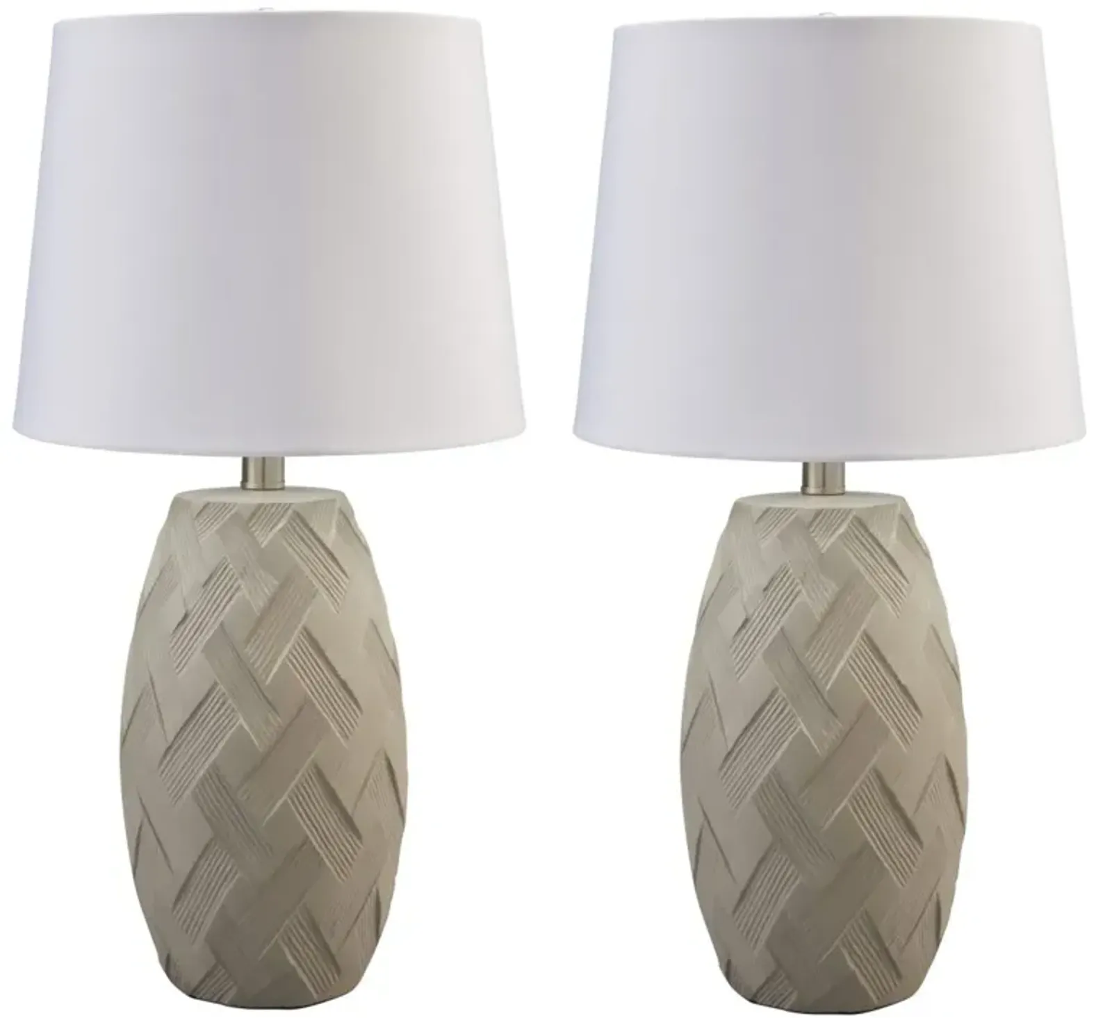 Signature Design by Ashley® Tamner 2-Piece Taupe Table Lamps