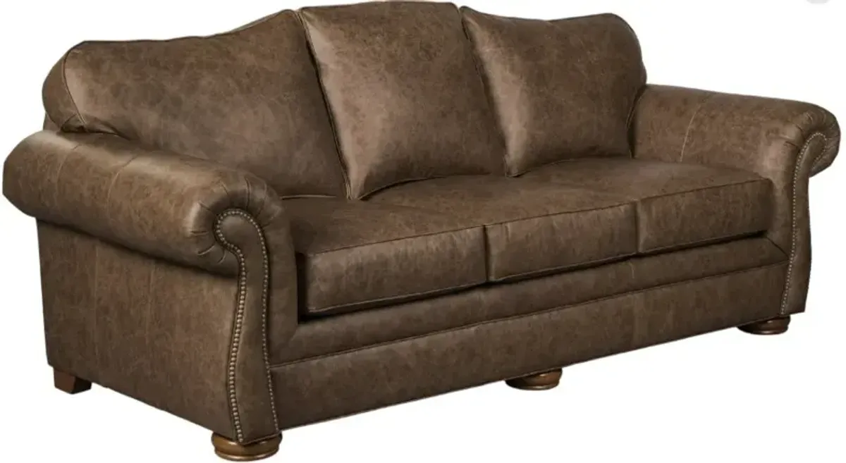 Craftmaster® CM Leather Bombay Shaped Arm Sofa
