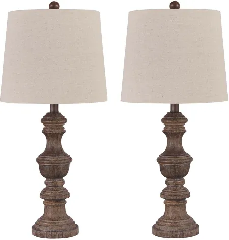 Signature Design by Ashley® Magaly Set of 2 Brown Poly Table Lamps