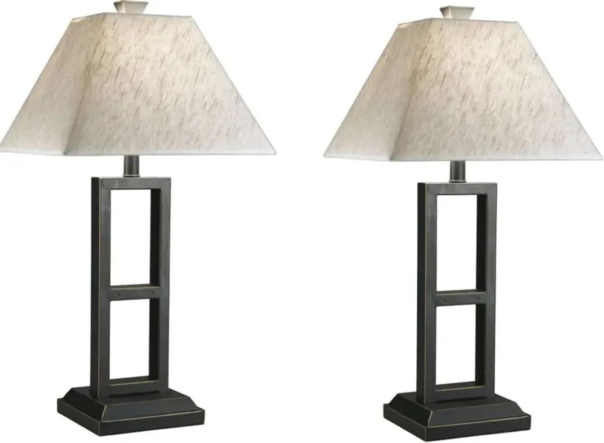 Signature Design by Ashley® Deidra 2-Piece Black Metal Table Lamps