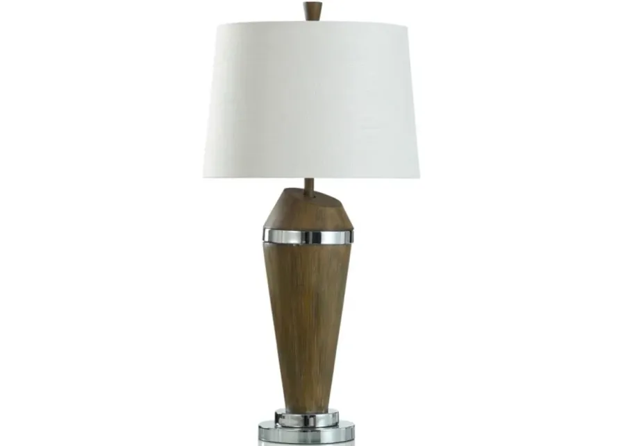 Stylecraft Brown/Danrun Silver/White Table Lamp