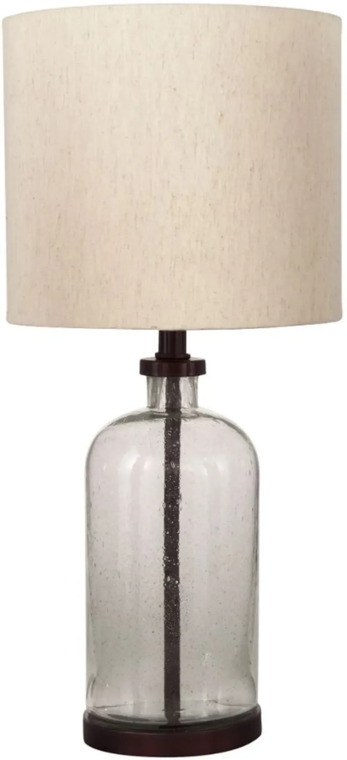 Signature Design by Ashley® Bandile Clear/Bronze Finish Glass Table Lamp