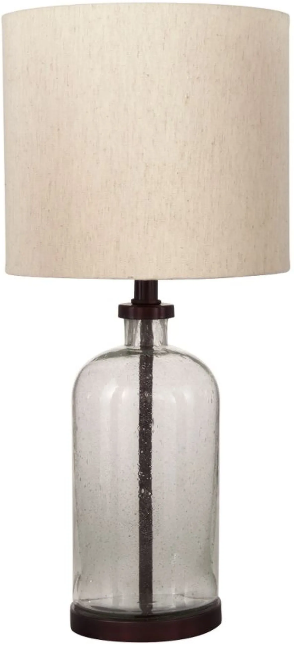 Signature Design by Ashley® Bandile Clear/Bronze Finish Glass Table Lamp