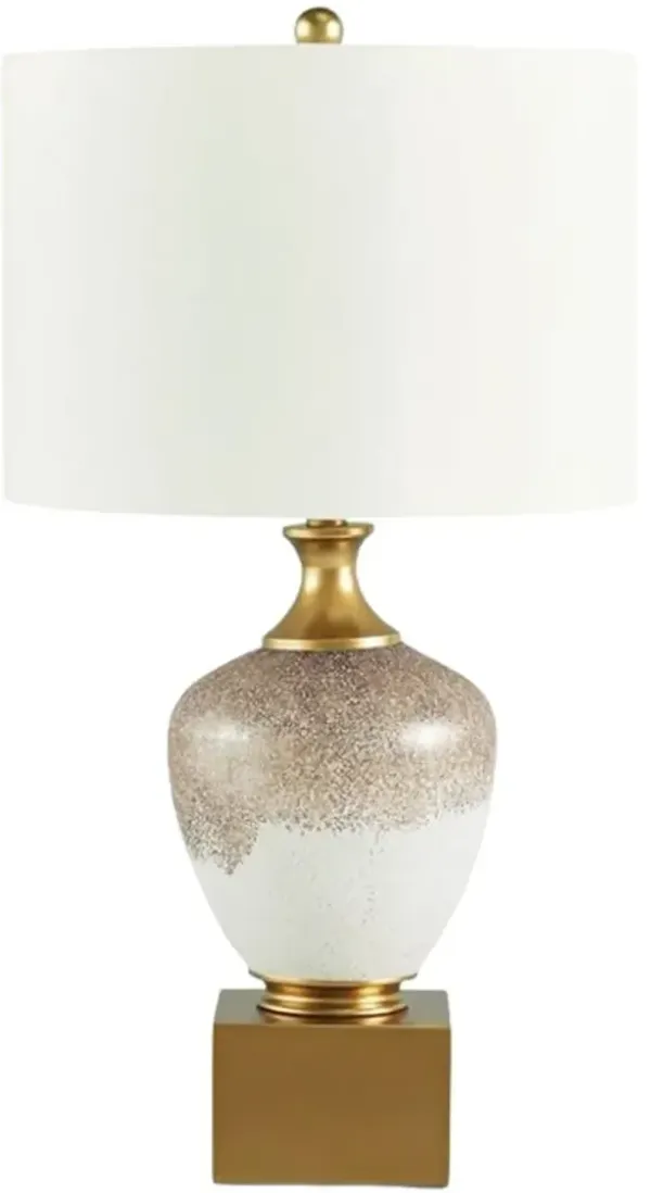 Signature Design by Ashley® Tavisburg Brown/Gold/White Table Lamp