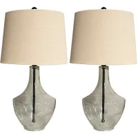 Signature Design by Ashley® Gregsby 2-Piece Clear/Black Table Lamp Set