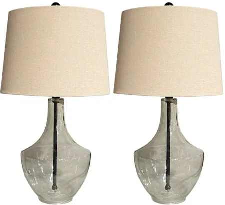 Signature Design by Ashley® Gregsby 2-Piece Clear/Black Table Lamp Set