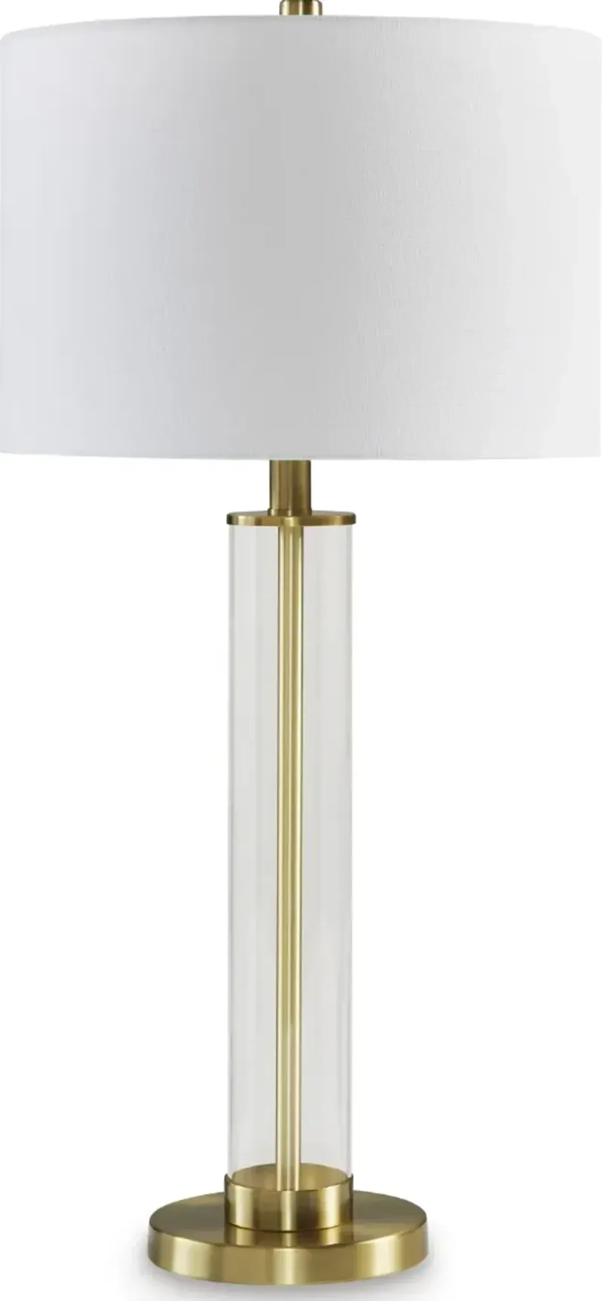 Signature Design by Ashley® Orenman 2-Piece Clear/Brass Table Lamp