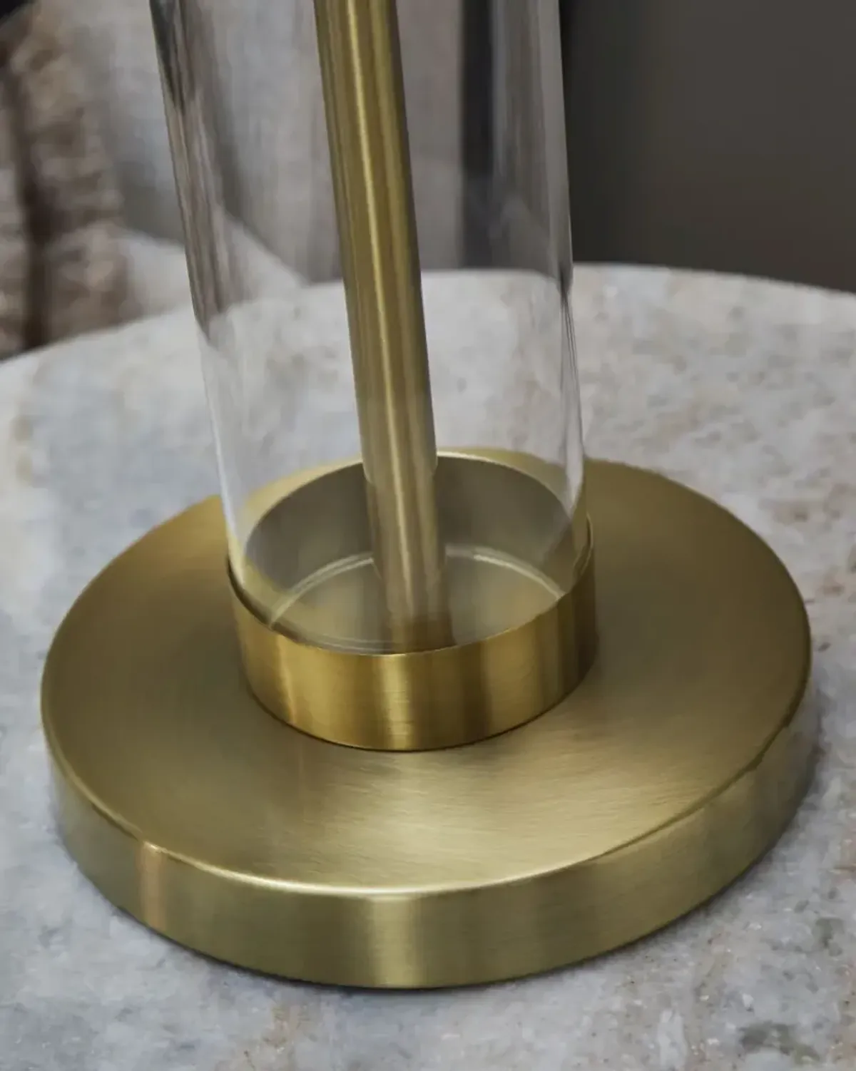 Signature Design by Ashley® Orenman 2-Piece Clear/Brass Table Lamp