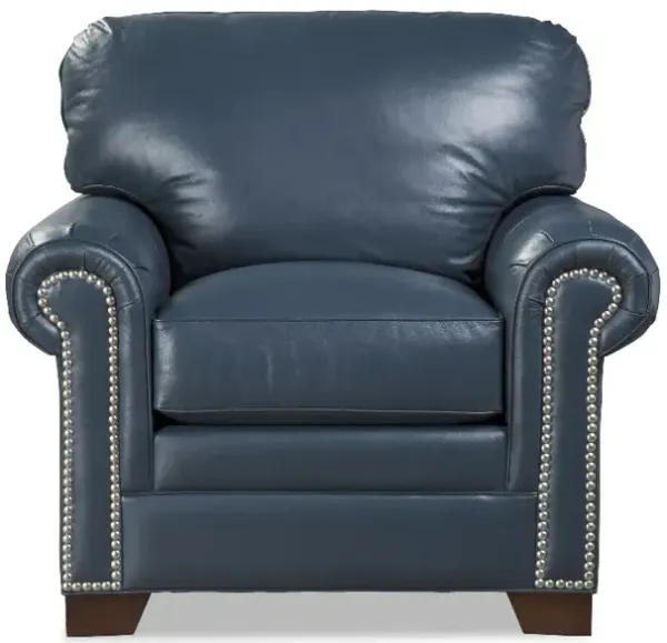 Craftmaster® Customizable CM Leather Pleated Rolled Arm Chair