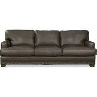 Craftmaster® CM Leather Three Cushion Sofa