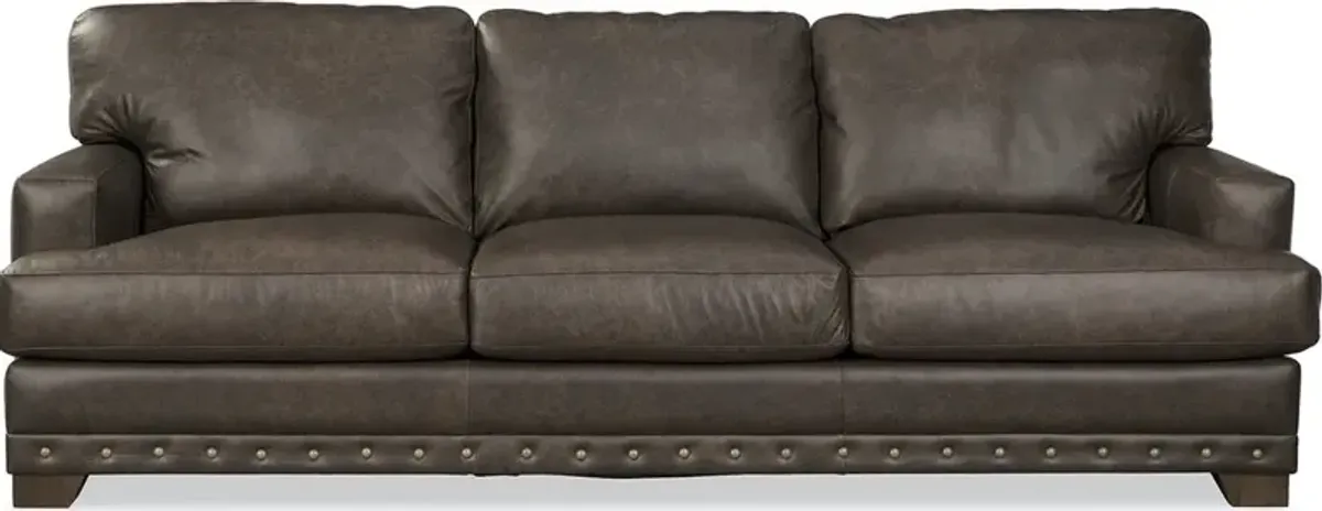 Craftmaster® Customizable CM Leather Track Arm Sofa