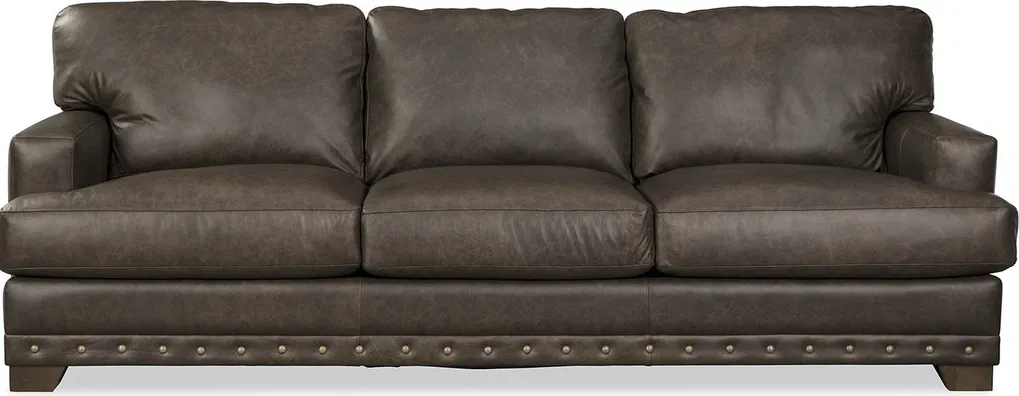 Craftmaster® CM Leather Three Cushion Sofa