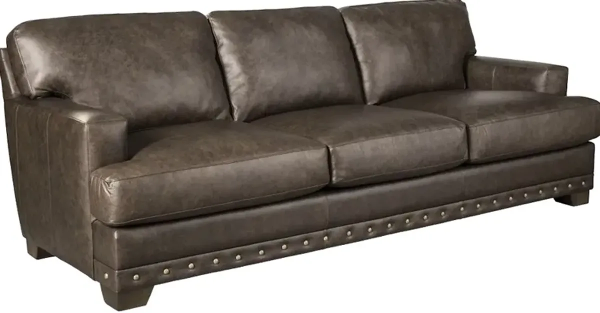 Craftmaster® Customizable CM Leather Track Arm Sofa