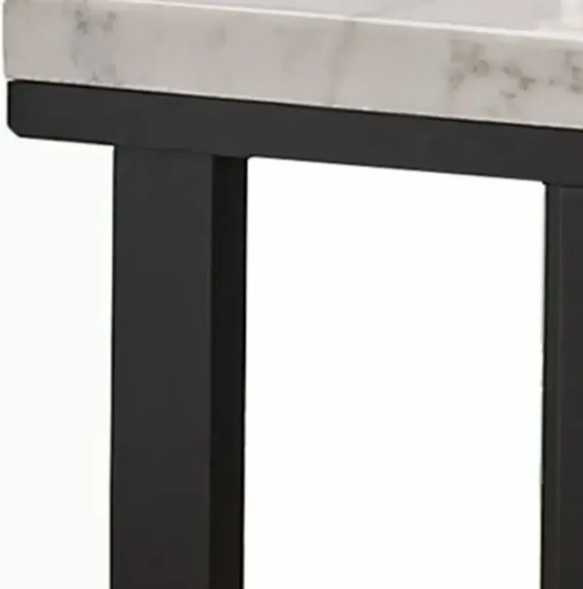 Steve Silver Co. Lucca White End Table with Espresso Base