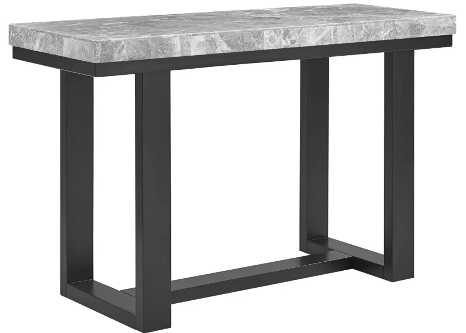 Steve Silver Co. Lucca Gray Marble Top Sofa Table with Espresso Base