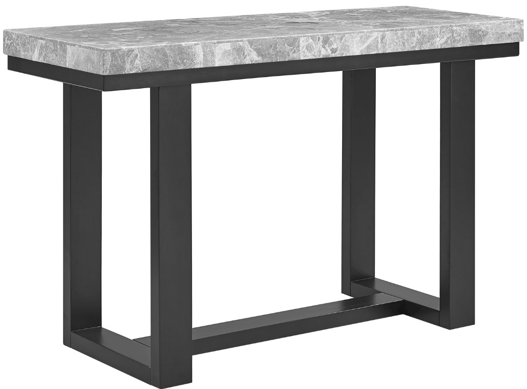 Steve Silver Co. Lucca Gray Marble Top Sofa Table with Espresso Base