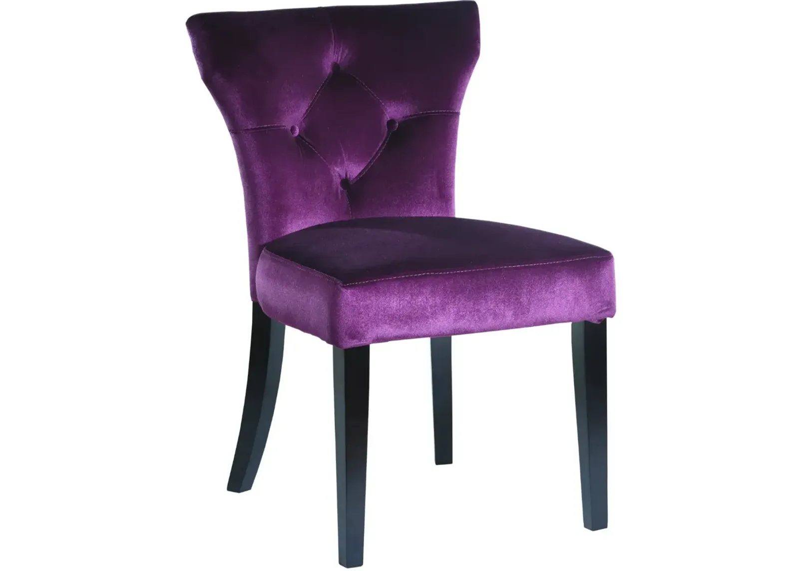 Armen Living Elise 2-Piece Purple Side Chairs