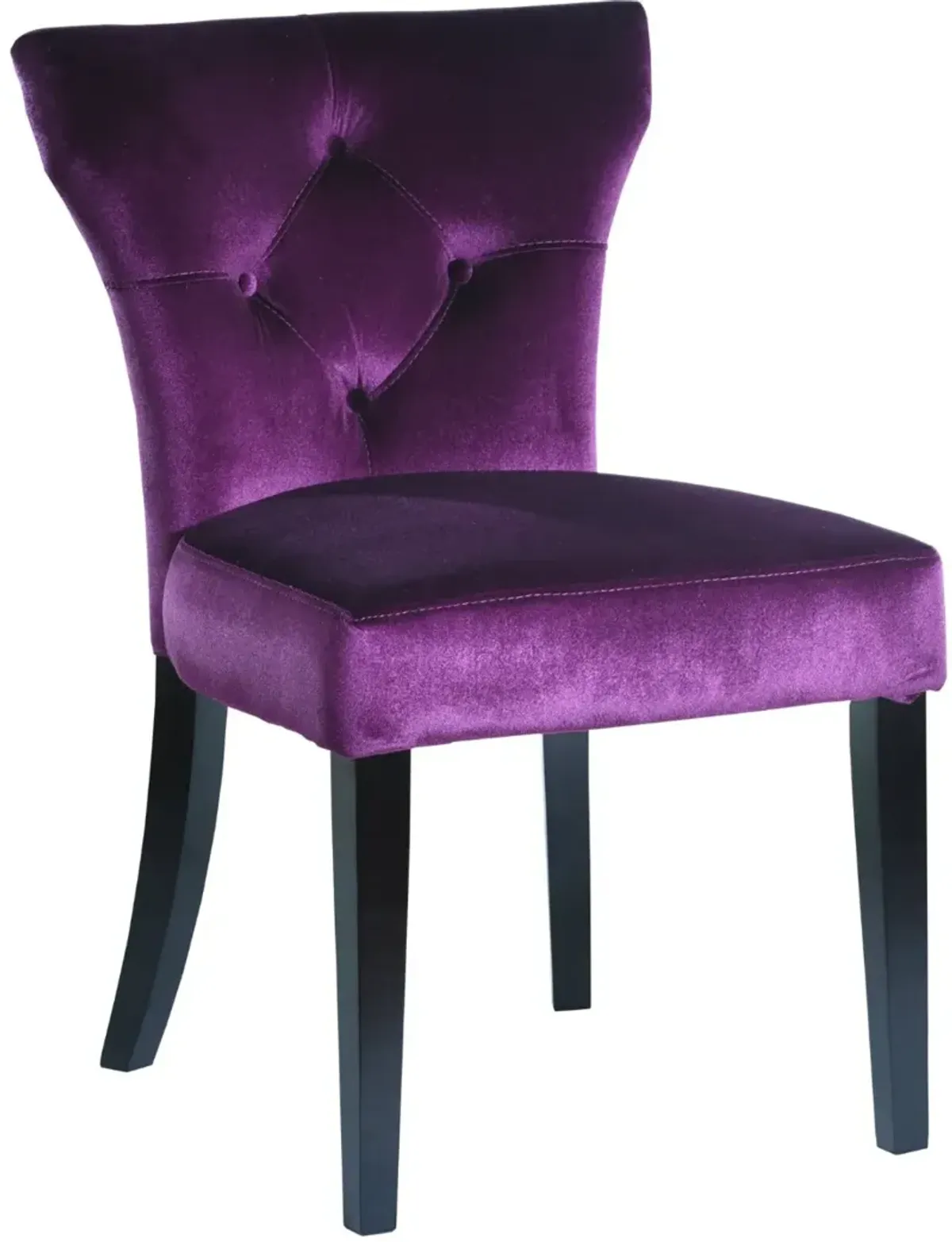 Armen Living Elise 2-Piece Purple Side Chairs